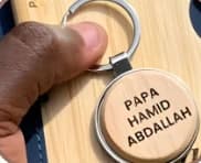 Porte-clé en bambou personnalisé